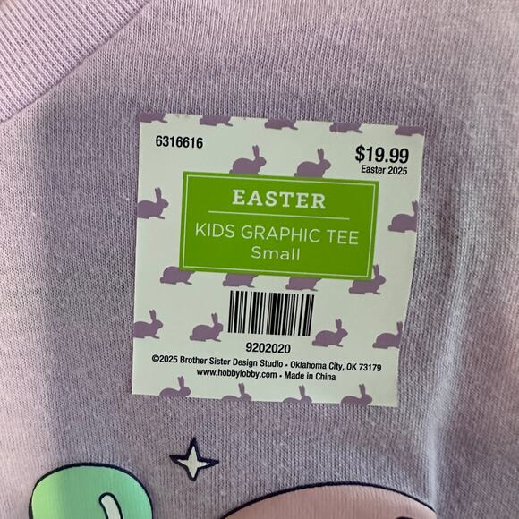 New freeze kids purple “he is risen” easter tshirt size small - Picture 3 of 4